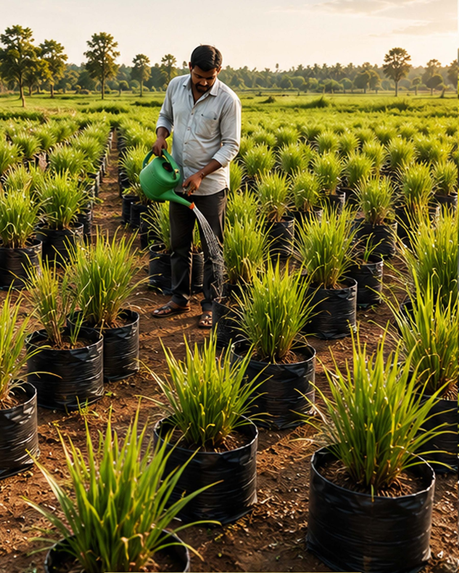 Vetiver field at Zyra Farms